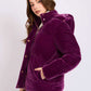 Women Regular Fit Jacket Purple