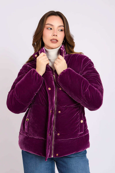 Women Regular Fit Jacket - Purple