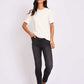 Women Regular Fit T-Shirt Off White