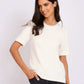 Women Regular Fit T-Shirt Off White