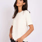 Women Regular Fit T-Shirt Off White