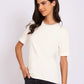 Women Regular Fit T-Shirt Off White