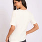 Women Regular Fit T-Shirt Off White