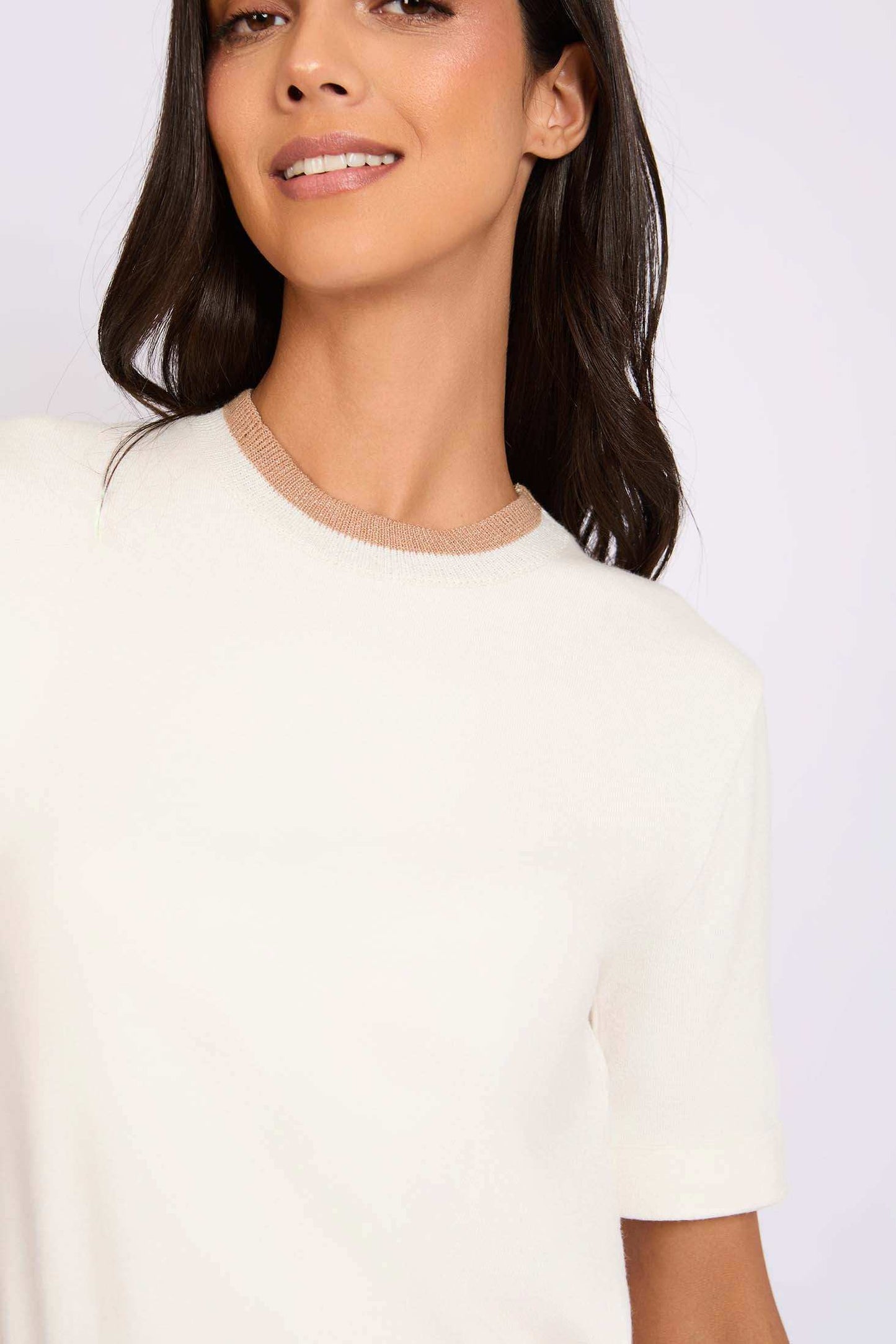 Women Regular Fit T-Shirt Off White