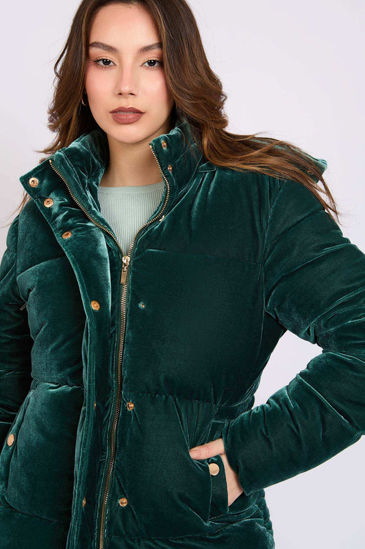 Women Regular Fit Jacket Green