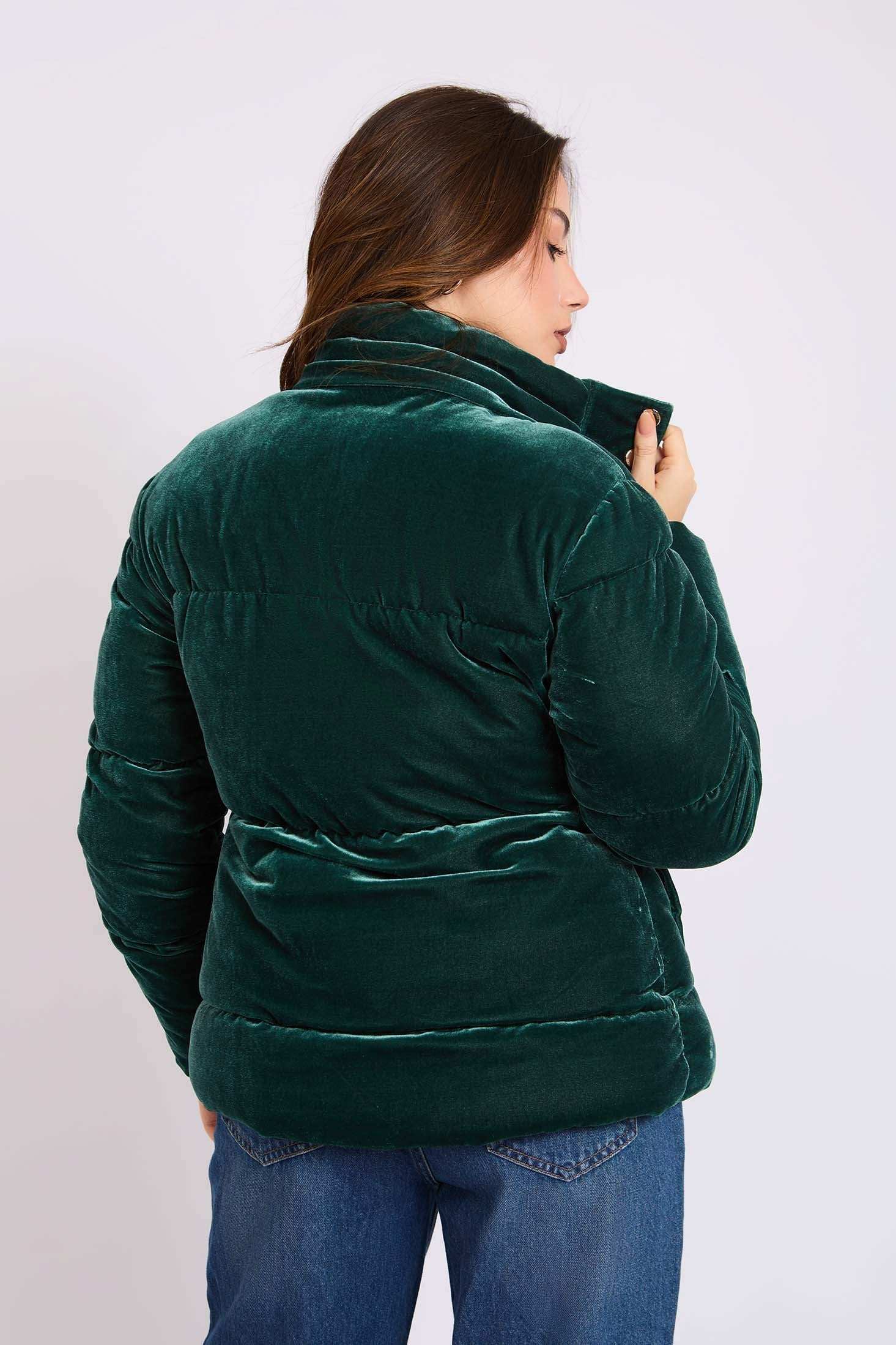 Women Regular Fit Jacket Green