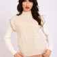 Women Regular Fit Vest Brown