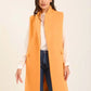 Women Long Double Breasted Vest Orange