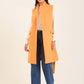 Women Long Double Breasted Vest Orange