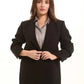 Structured Tailored Polyester Blazer Jacket