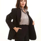 Structured Tailored Polyester Blazer Jacket