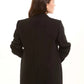 Structured Tailored Polyester Blazer Jacket