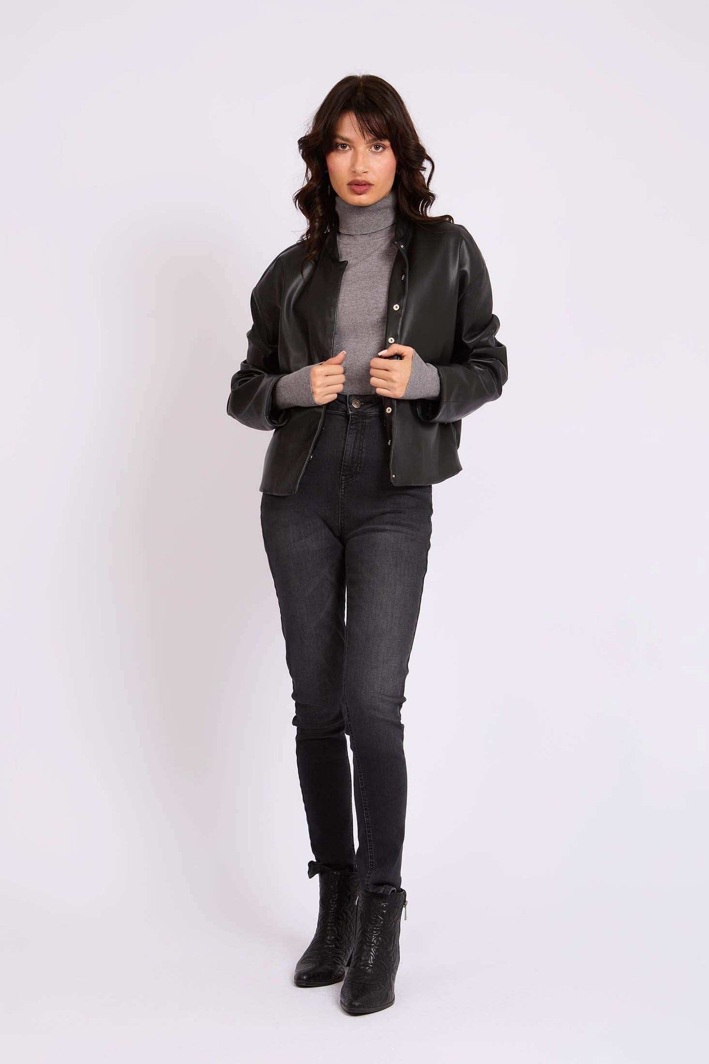 Women Regular Fit Jacket - Black