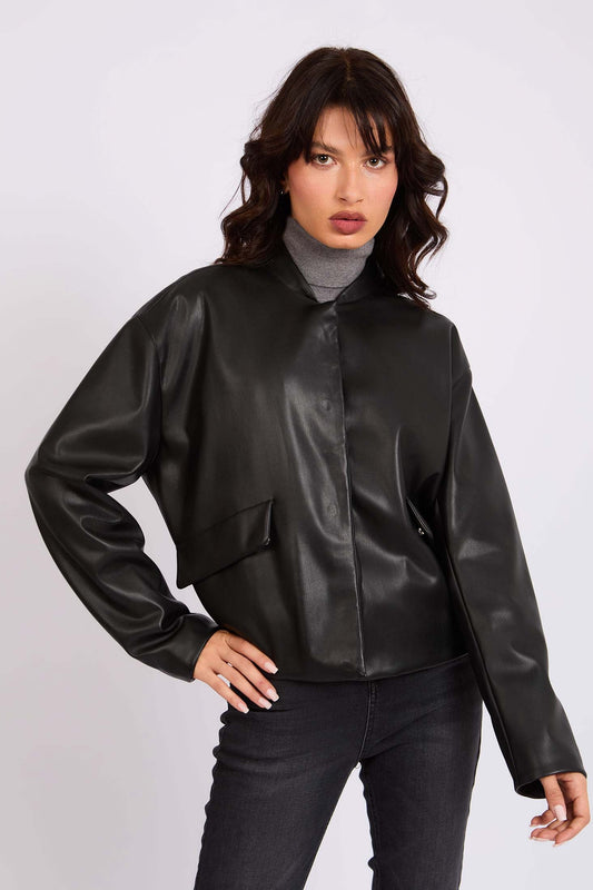 Women Regular Fit Jacket Black