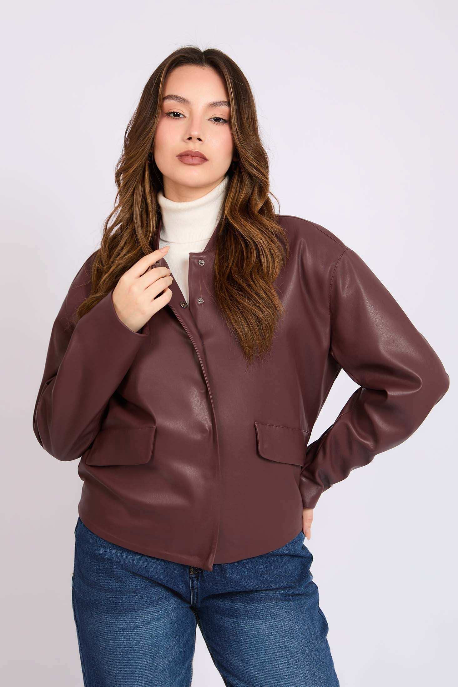 Women Regular Fit Jacket Red