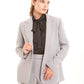 Structured Tailored Polyester Blazer Jacket