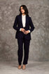 Structured Tailored Polyester Blazer Jacket