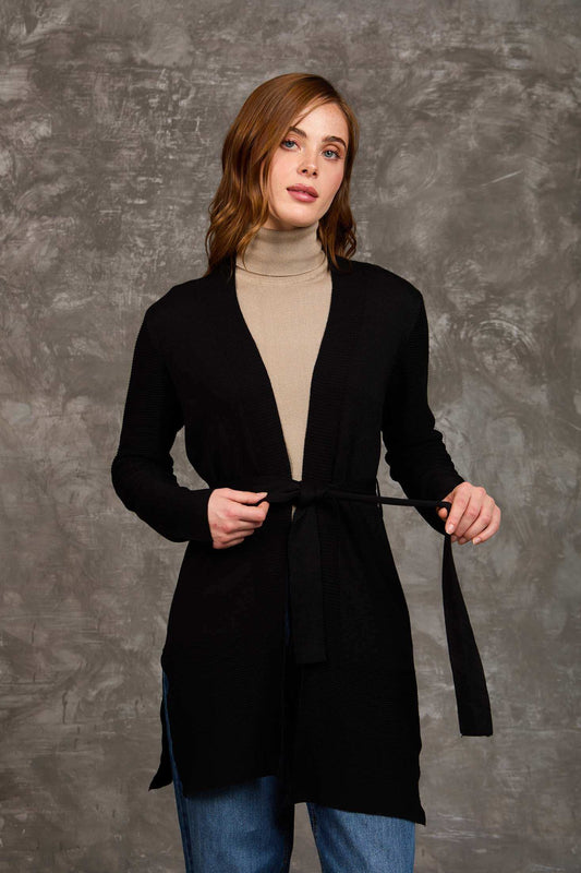 Women Regular Fit Cardigan Black
