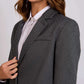 Women Regular Fit Blazer Grey
