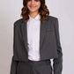 Women Regular Fit Blazer Grey