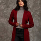 Women Regular Fit Cardigan Red