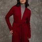 Women Regular Fit Cardigan Red