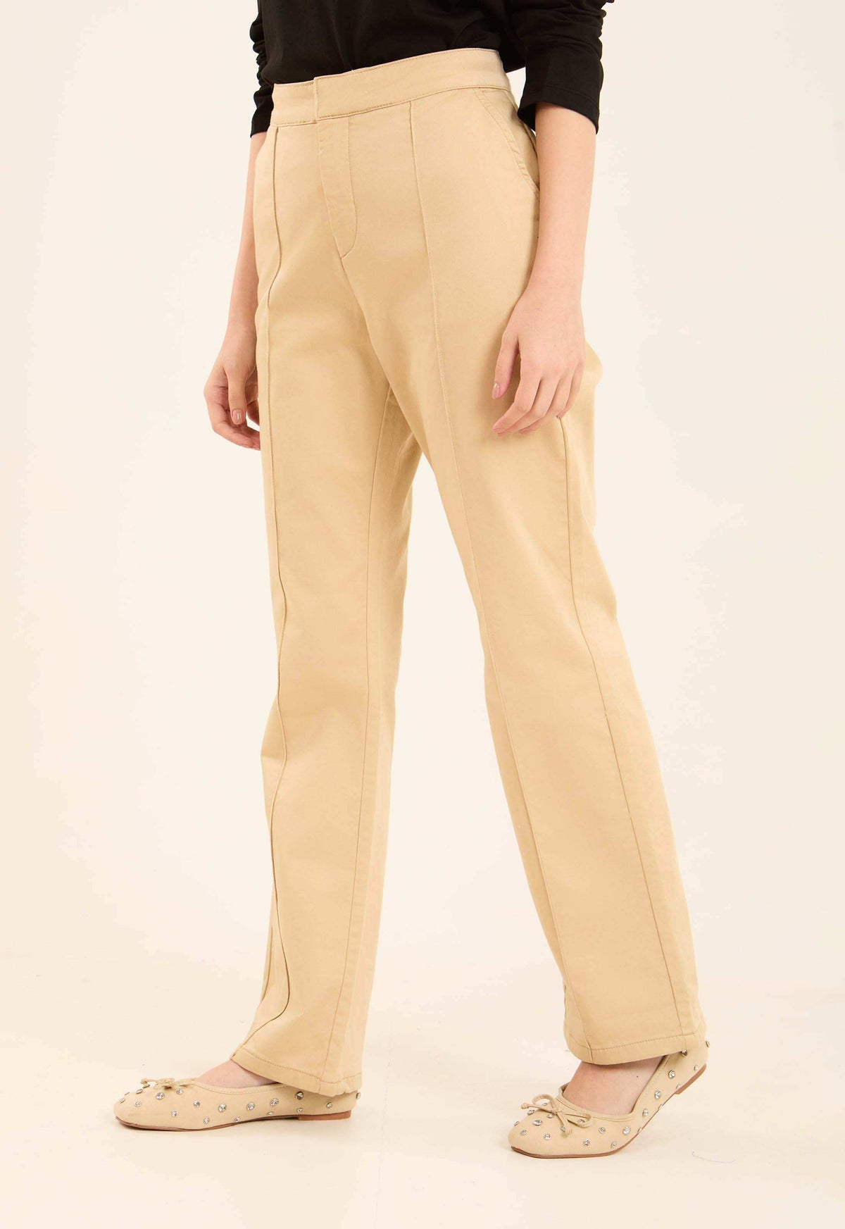 Women Pants Cotton Grey