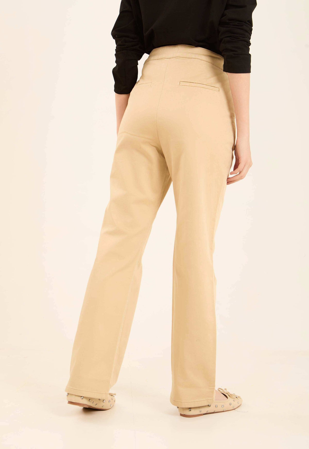 Women Pants Cotton Grey