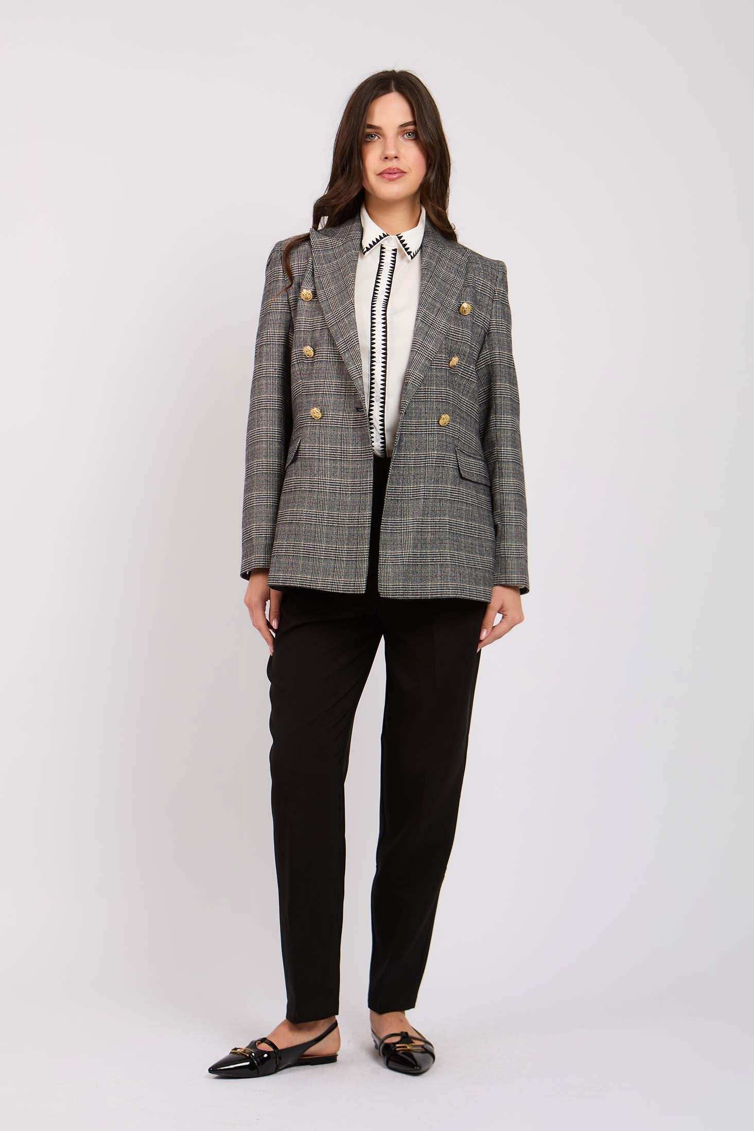 Women Regular Fit Blazer Grey