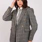 Women Regular Fit Blazer Grey