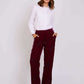 Women Regular Fit Pants Maroon