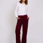 Women Regular Fit Pants Maroon