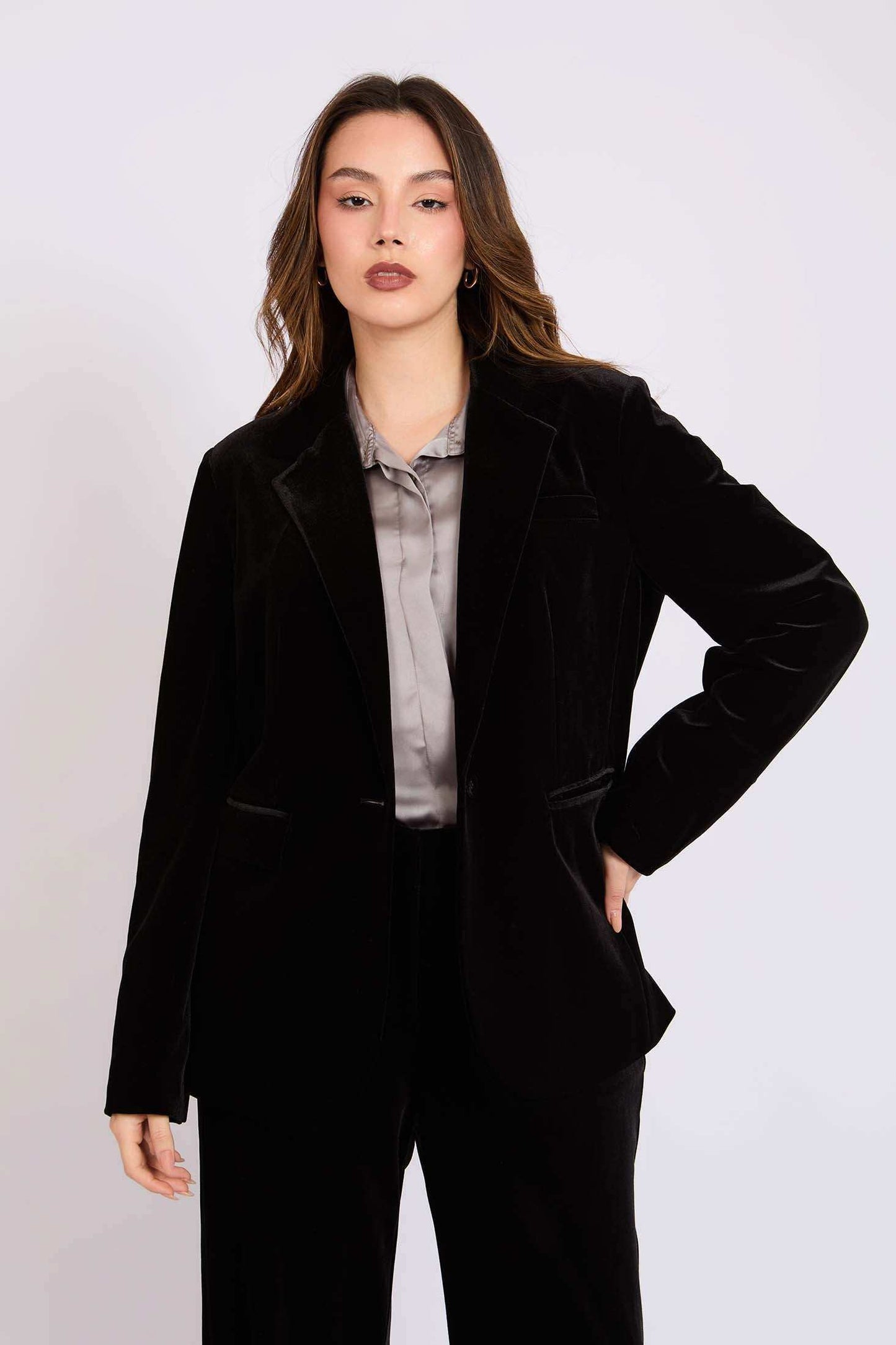 Women Regular Fit Blazer Black