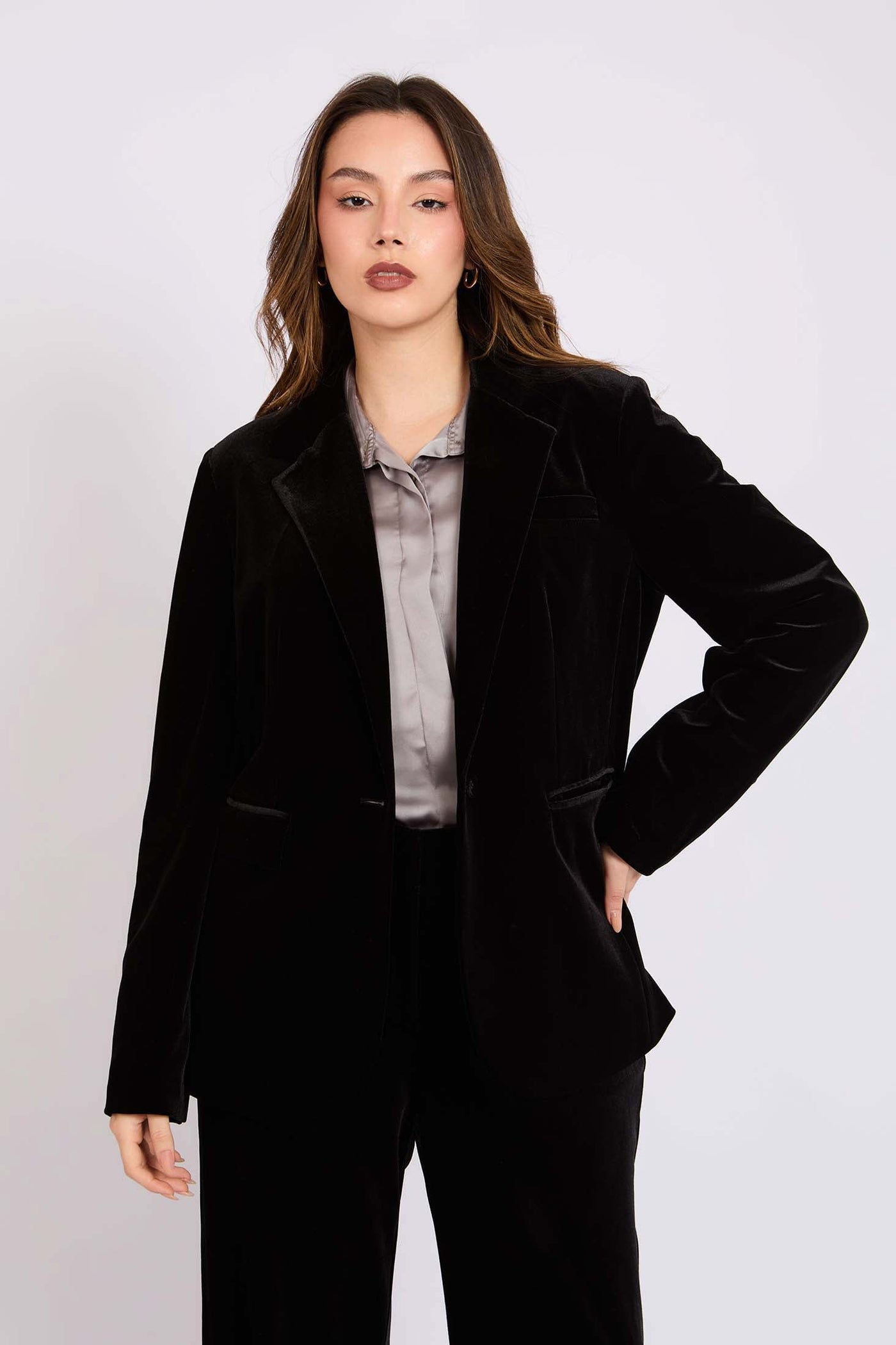 Women Regular Fit Blazer - Black