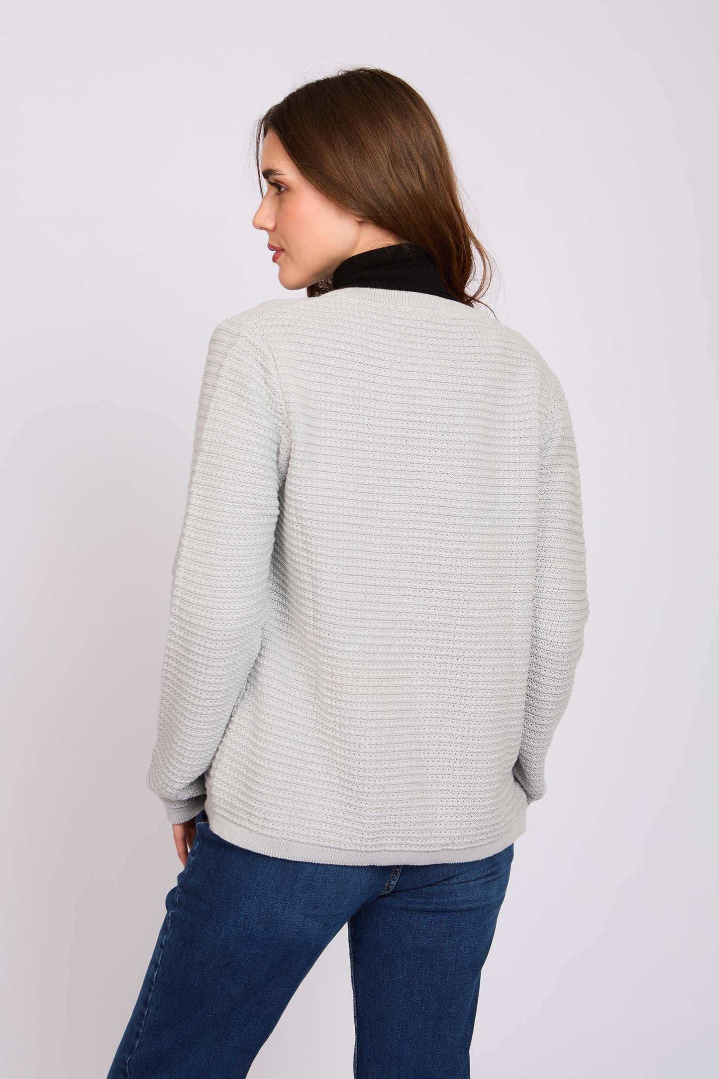 Women Regular Fit Cardigan Grey
