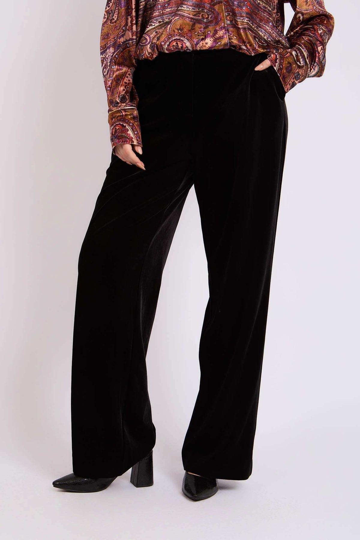 Women Regular Fit Pants Black
