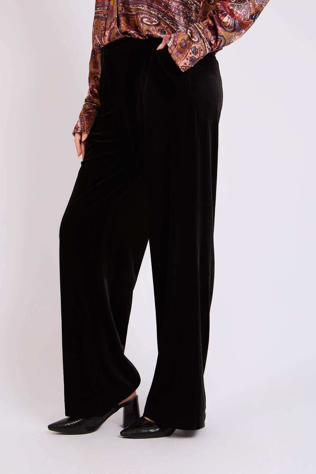 Women Regular Fit Pants Black