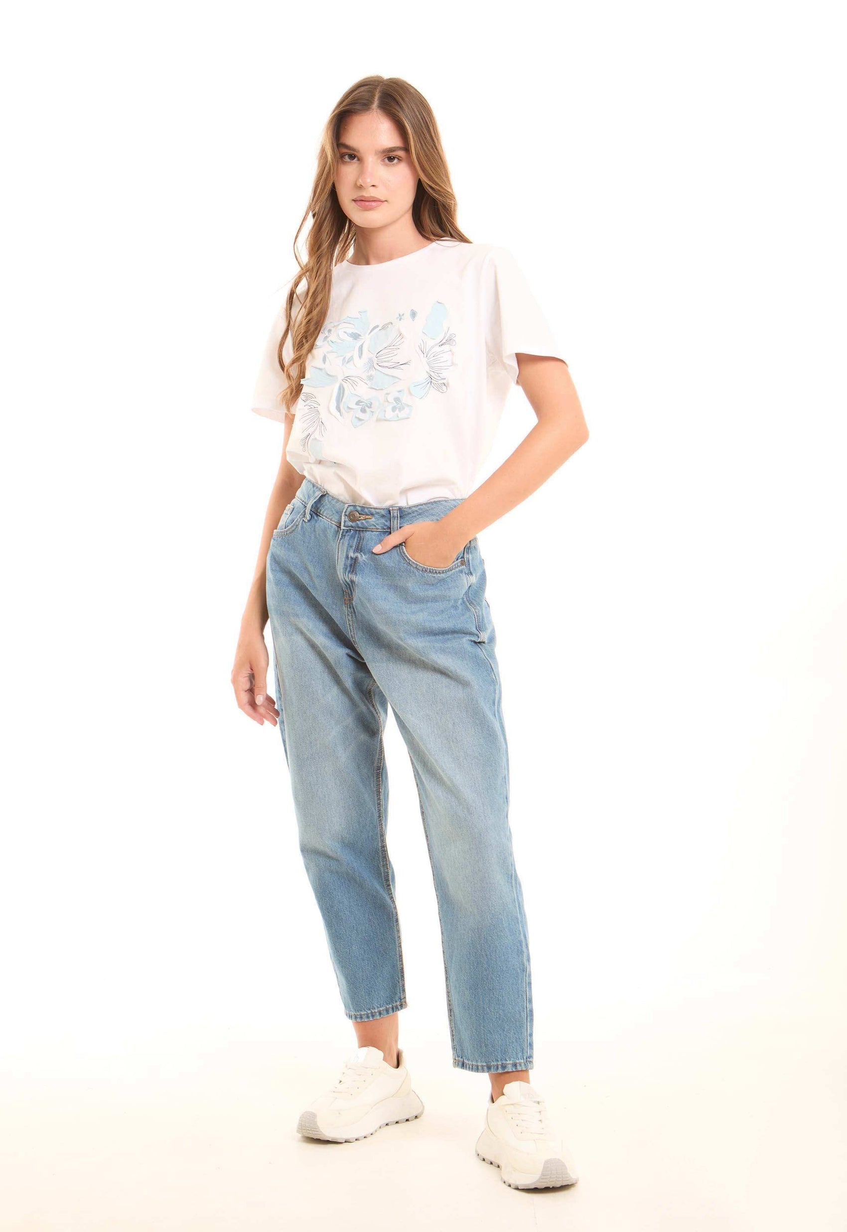 Washed Straight-Leg Cotton Pants