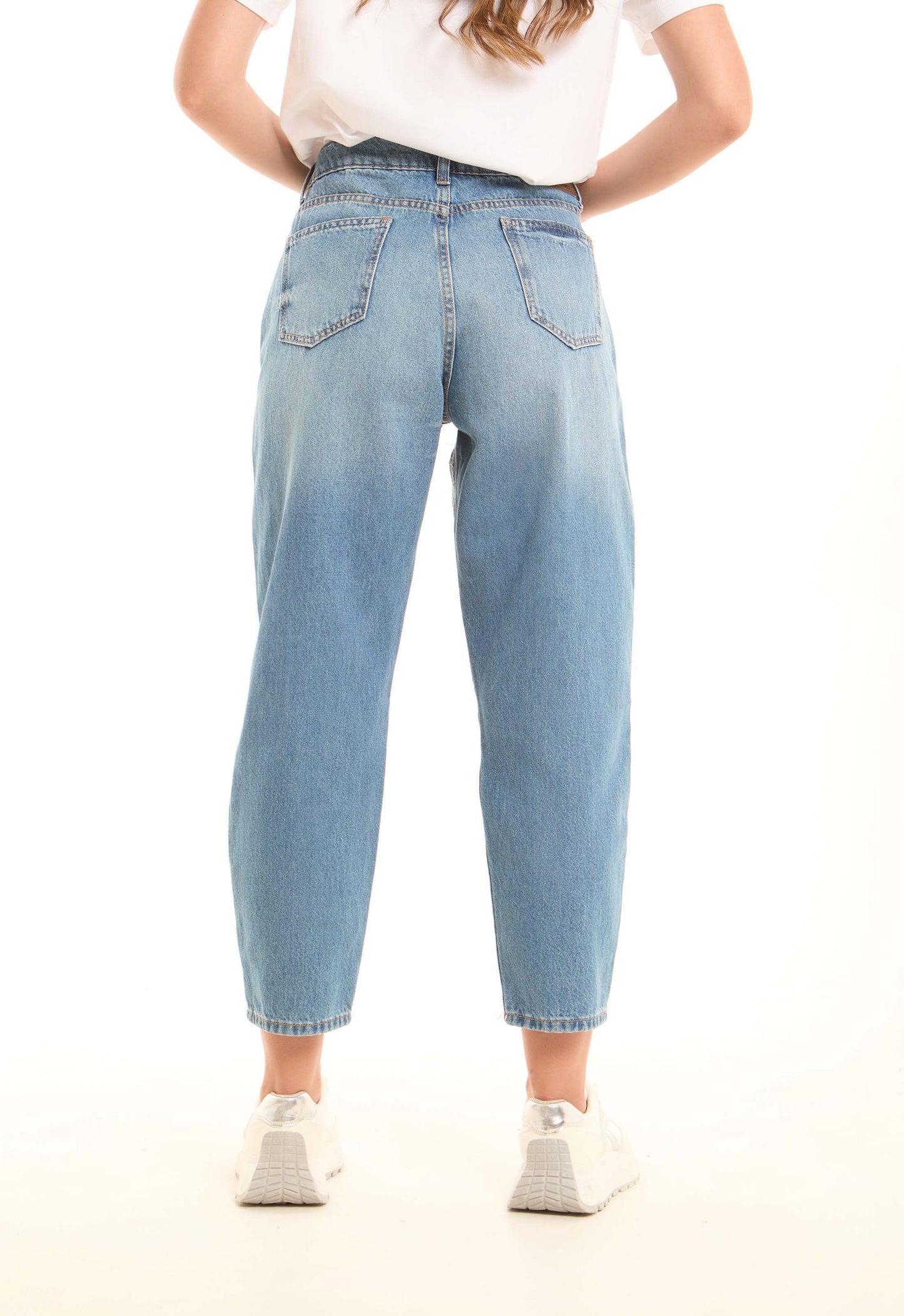 Washed Straight-Leg Cotton Pants