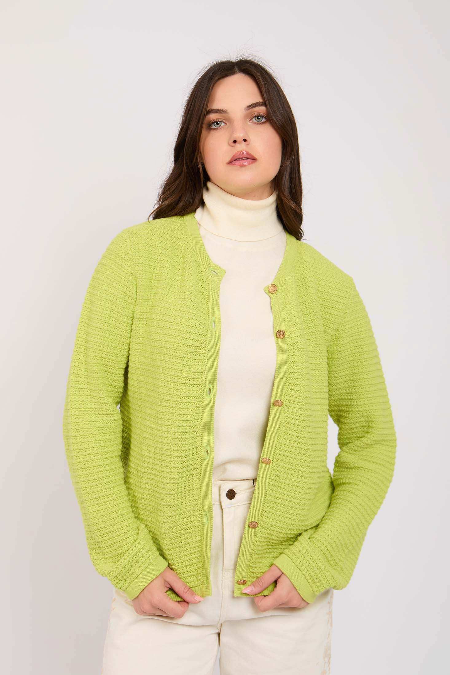 كارديغان رمادي عادي للنساء