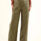 Women Pants Leather Pure Leather Green