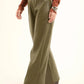 Women Pants Leather Pure Leather Green