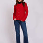 Women Regular Fit Cardigan Red