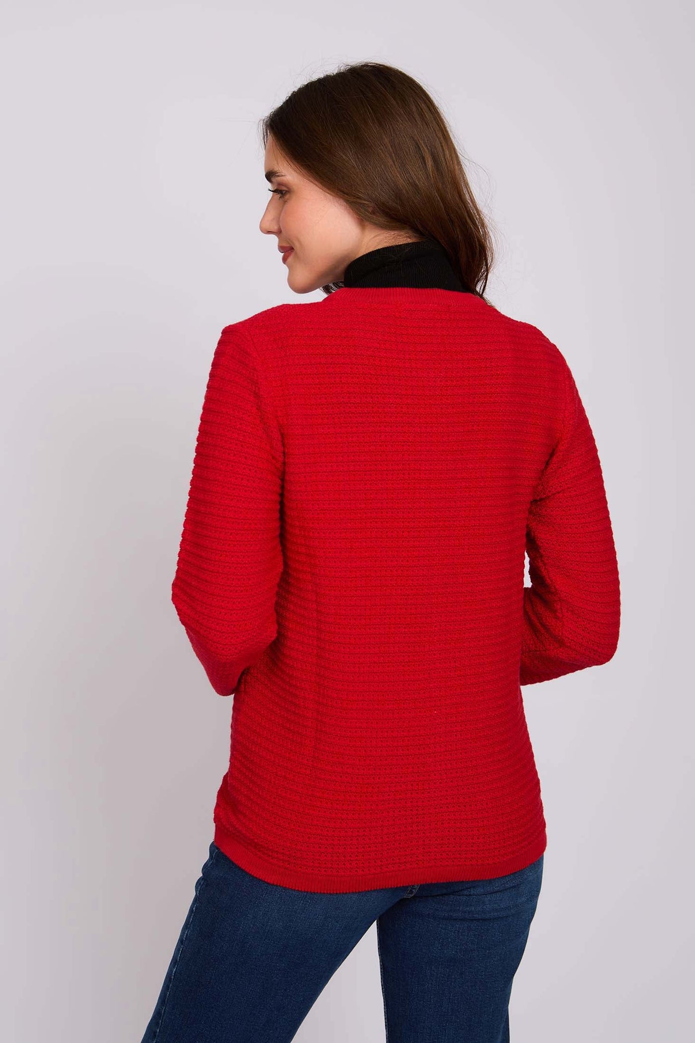 Women Regular Fit Cardigan - Red