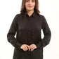 Taupe Satin Button-Down Shirt