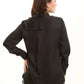 Taupe Satin Button-Down Shirt
