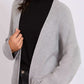 Women Regular Fit Cardigan Grey
