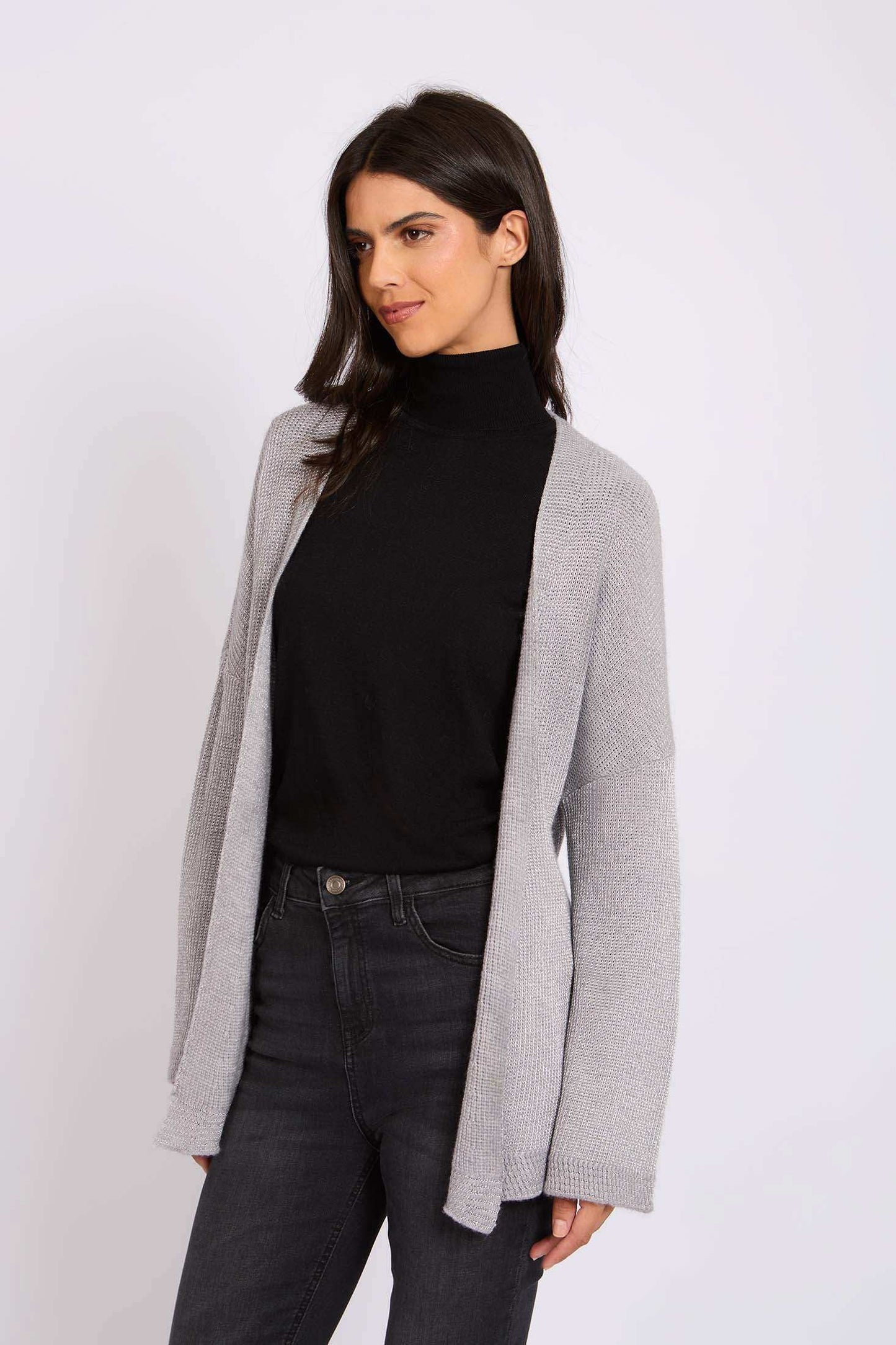 Women Regular Fit Cardigan Grey