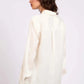 Taupe Satin Button-Down Shirt