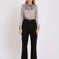 Bow-Neck Satin Shirt